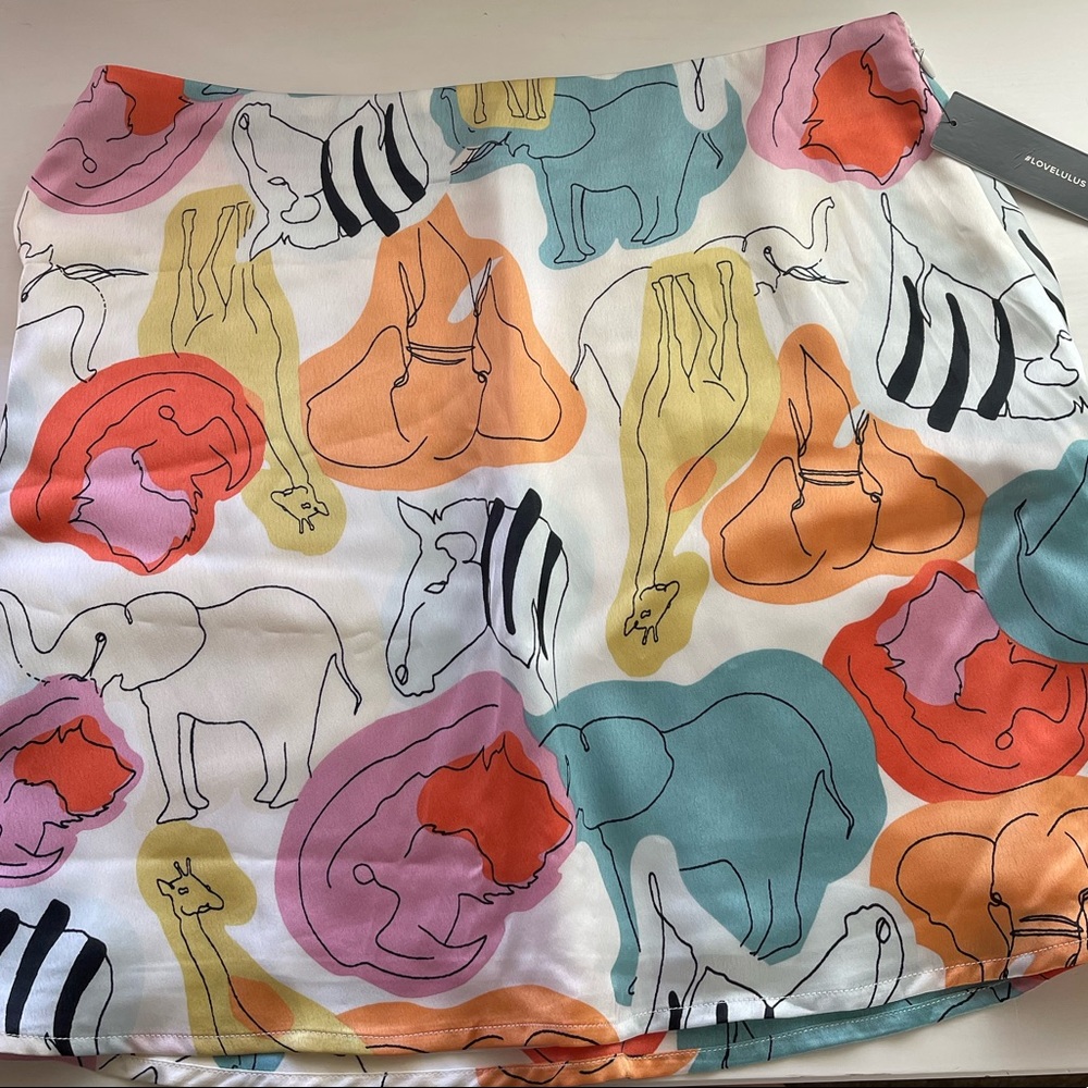 Lulus animal print brand new skirt